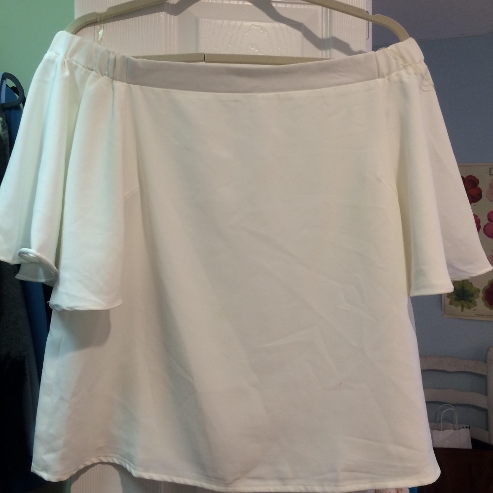 White Off The Shoulder DO+BE Top